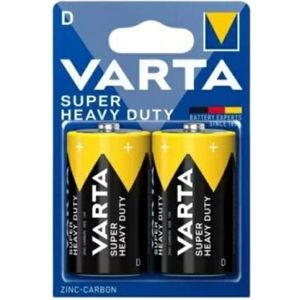 VARTA Piles Alcalines -Super Heavy Duty- Type D // Pour Chauffe Eau - Jouets // Pack Economique